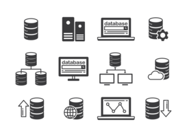 Datenbank-Icons Vektor