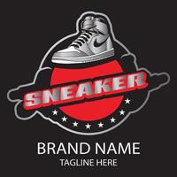 sneaker logotyp vektor