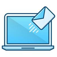 E-Mail-Marketing-Symbol, geeignet für eine Vielzahl digitaler Kreativprojekte. frohes Schaffen. vektor