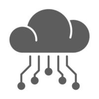 Cloud-Computing-Symbol, geeignet für eine Vielzahl digitaler kreativer Projekte. frohes Schaffen. vektor