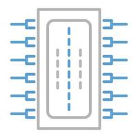 Symbol für elektronische Komponenten, geeignet für eine Vielzahl digitaler kreativer Projekte. frohes Schaffen. vektor