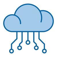 Cloud-Computing-Symbol, geeignet für eine Vielzahl digitaler kreativer Projekte. frohes Schaffen. vektor