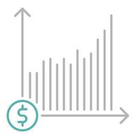 Return-on-Investment-Symbol, geeignet für eine Vielzahl digitaler Kreativprojekte. frohes Schaffen. vektor