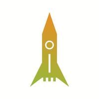 einzigartiges Space-Shuttle-Vektor-Glyphen-Symbol vektor