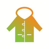 Einzigartiges Vektor-Glyphen-Symbol für warme Jacken vektor