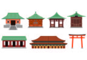 Set of Shrine Icon vektor