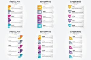 flaches Designset der Vektorillustrations-Infografiken für Werbebroschürenflieger und -zeitschrift vektor