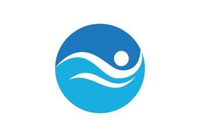 kreatives Schwimmen-Logo-Design, Vektorillustration vektor