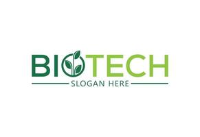 Biotechnologie-Logo-Design, Vektor-Design-Vorlage vektor