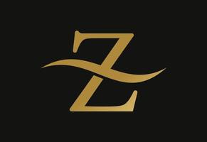 z-Brief-Logo-Design, mit Swoosh, Vektor-Design-Konzept vektor
