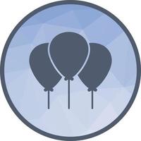 Luftballons Low-Poly-Hintergrundsymbol vektor