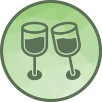 Champagner im Glas Low-Poly-Hintergrundsymbol vektor