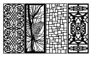 dekorative Blumenmuster, geometrische Vorlage für CNC-Laserschneiden vektor