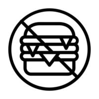 kein Fast-Food-Icon-Design vektor