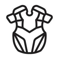 Brustschutz-Icon-Design vektor