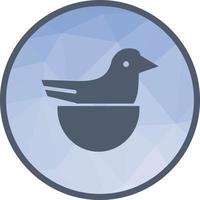 kleiner Vogel Low-Poly-Hintergrundsymbol vektor