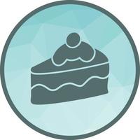 Stück Kuchen i Low-Poly-Hintergrundsymbol vektor