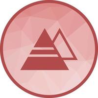 Pyramiden-Low-Poly-Hintergrundsymbol vektor