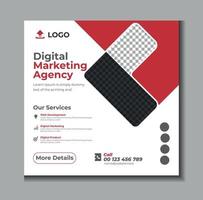 Agentur für digitales Marketing und Corporate Social Media Post Template Design vektor