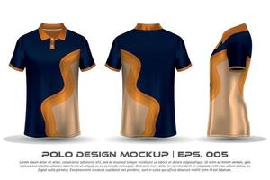 Vektor-Poloshirt-Mockup-Design vektor