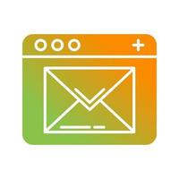 E-Mail-Glyphenverlaufssymbol vektor