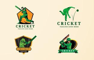 cricket sport logotyp vektor