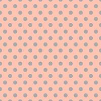 sömlös grå polka prickar på persika Färg bakgrund. vektor