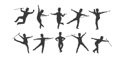 Tryck på Dance Silhouettes Vector