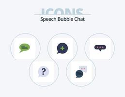 chatt platt ikon packa 5 ikon design. . chatt. konversation. bubbla. ny vektor