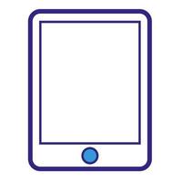 Doodle-Icon-Tablet, Elektronik, lineares Icon, Handzeichnung vektor