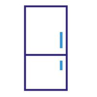 Doodle-Symbol Kühlschrank, Haushaltsgeräte, lineares Symbol, Handzeichnung vektor