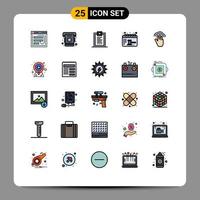 25 kreativ ikoner modern tecken och symboler av kalender utveckling bok design Bekräftelse redigerbar vektor design element