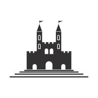 Schloss-Ilustration-Logo-Vektor-Vorlage vektor