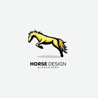 häst design logotyp vektor illustration