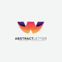 brev w design mall logotyp vektor