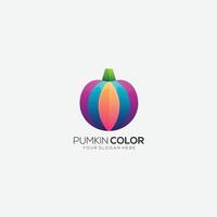 Kürbis-Farbdesign-Farbverlauf-Vektor-Logo-Symbol vektor