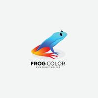 buntes Design mit Farbverlauf des Frosch-Logos vektor
