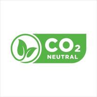 co2 neutral grön grov texturerad stämpel - kol utsläpp fri Nej luft atmosfär förorening industriell produktion miljövänlig isolerat tecken vektor