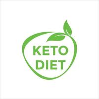 Set von Keto-Stempeln. liebe Keto. ketogene diät. Etikett für vegane Lebensmittel auf pflanzlicher Basis. grüner herzförmiger Stempel. Logo oder Symbol. Aufkleber vektor