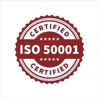 iso 50001 standard medaille - energiemanagement vektor