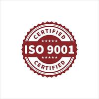 ISO 9001 zertifiziertes Vektoremblem vektor
