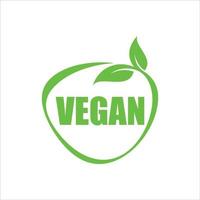 vegane Typografie-Stempel-Symbol-Logo-Vorlage vektor