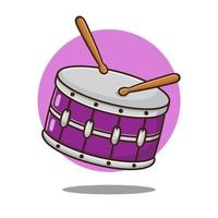 Trommelmusikinstrument Symbol Cartoon Illustration Vektor Pro Vektor