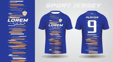 blau-gelbes Hemd Sport-Jersey-Design vektor