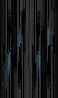 abstrakt blå svart cyber krets skugga på grå metallisk design modern teknologi futurisitc bakgrund vektor