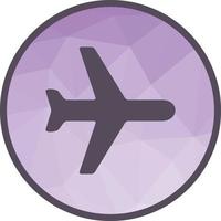 Low-Poly-Hintergrundsymbol für den Flugzeugmodus vektor