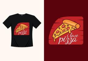 modern pizza t-shirt skriva ut mall design. tecknad serie pizza boxare pop- konst stil. pizza fräs skräck, klistermärke, webb, baner, kort, affisch, och telefon tapet vektor