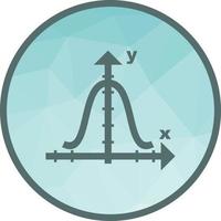 glockenförmiges Diagramm Low-Poly-Hintergrundsymbol vektor