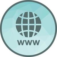 World Wide Web Low-Poly-Hintergrundsymbol vektor