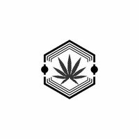 Logo-Vektor für Cannabisblatt-Illustration vektor